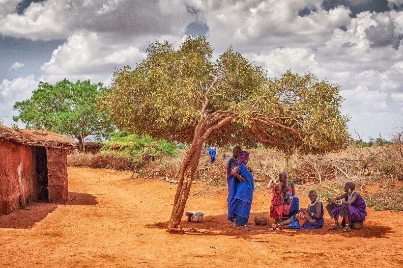 В масайской деревне